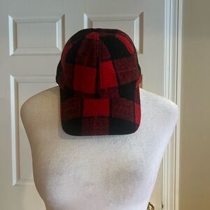 Bio-Domes Headgear Red & Black Plaid Baseball Cap Adjustable